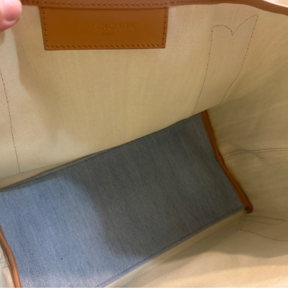 Balenciaga Blue and Tan Tote with Structured Design - Picture 7 of 7